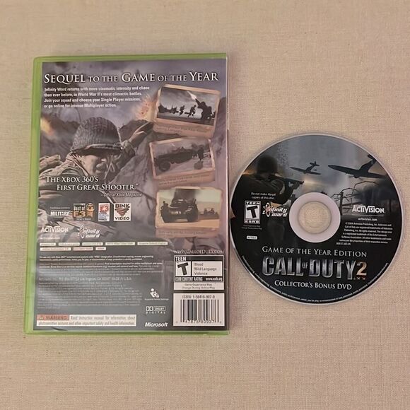 XBOX 360 Call of Duty 2 bonus disc),Modern Warfare 3, Ghosts w cases & manual - Picture 4 of 6